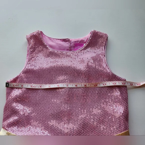 Avon Disney princess Aurora party dress size 7/8 sequins top multi layer bottom - Picture 13 of 13